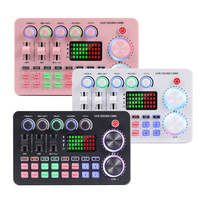 Carte son live professionnelle M1 avec Bluetooth, mixeur audio et changeur de voix pour le streaming, le podcasting et les jeux sur téléphone/PC