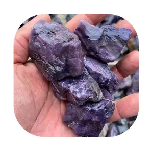 Wholesale high quality crystals minerals healing raw stone purple natural sugilite rough stones for Decor