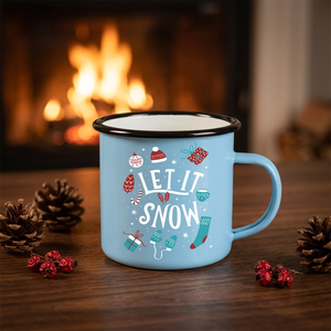 Tasses en acier inoxydable émaillées personnalisées CCH pour des tasses à café créatives pour les fêtes de Noël - Product Image 5