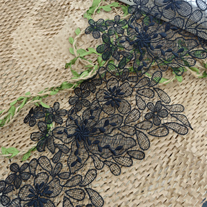 デザインされた魚シルク糸スイスレースフランスレースウェディングレーストリム花嫁のウェディングドレス女性のドレスエッジウェディングティアラ - Product Image 6