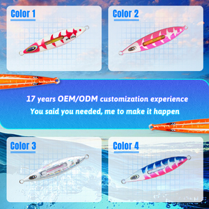 MISTER JIGGING 100g 120g 150g 200g leurre métallique lumineux à pas lent gabarits leurre de pêche leurre en métal à pas lent - Product Image 2