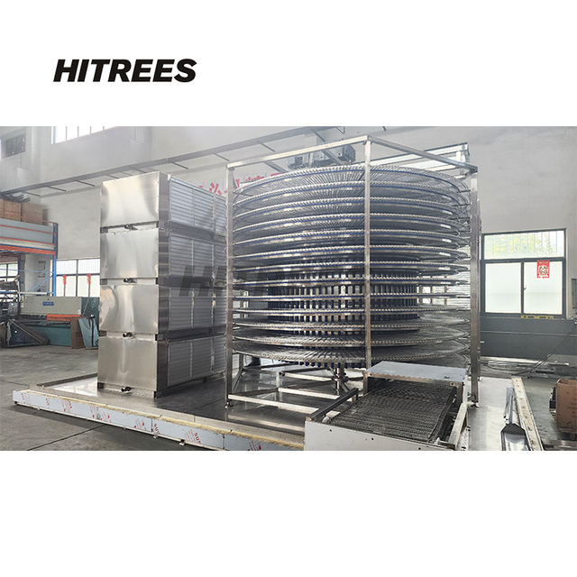 Multifunctional 200kg/h Bread Spiral Cooling Proofing Freezing Machine IQF Spiral Freezer for Bakery
