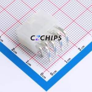 9357WR-2X4P Wire-to-Board Pin Header Bent Lead Through Hole,P=4.2mm Connector 2x4P 4.2mm Right Angle Insert Mini-Fit (MX 4.2) - Product Image 2