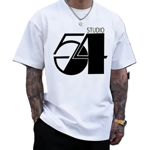 T-shirt con logo Studio 54 Retro Disco Club, <span class=keywords><strong>grafica</strong></span> tipografica vintage anni '70, top alla moda - Product Image 1