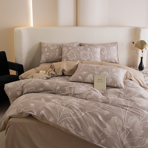 Understated sang trọng 4-Piece <span class=keywords><strong>bedding</strong></span> Set tinh tế Hoa Duvet cover Set - Product Image 3