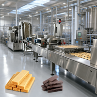 Machine automatique commerciale de fabrication de gaufrettes, ligne de production complète de snacks enrobés de chocolat