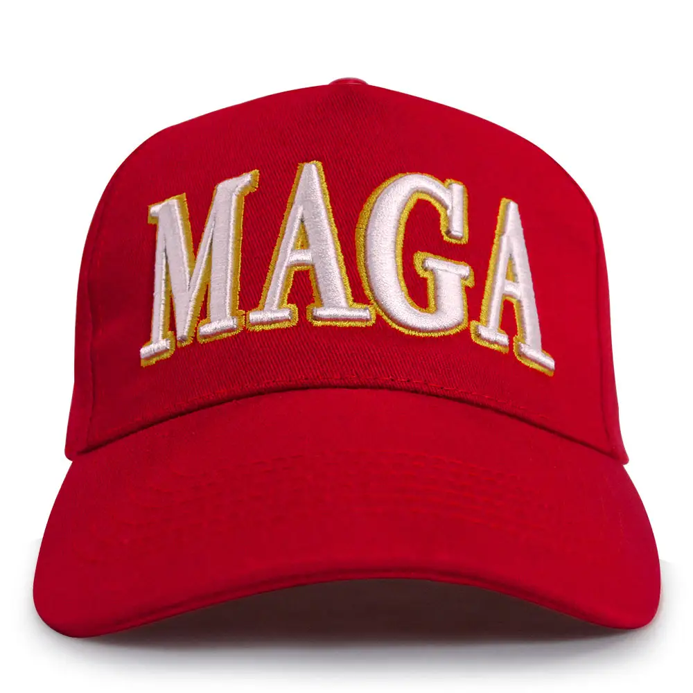 MAGA Topi Bisbol Logo Bordir 3D, Topi Olahraga Trump 2024, Topi Bisbol Trump Kustom