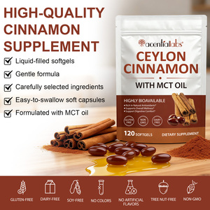 Acentiallabs Spijsverteringscomfort Ceylon Kaneel Softgels Natuurlijke Antioxidanten Ceylon Kaneel Extract Softgel - Product Image 6