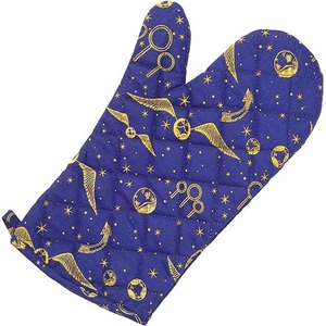 Guante de horno estampado dorado 100% tela de algodón guantes de horno de cocina agarre de cocina agarradera lavable destreza sostenible reutilizable - Product Image 1