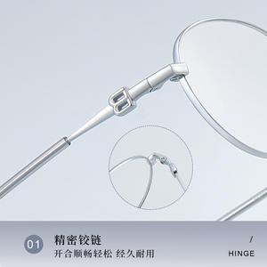 Monture de lunettes ovale de marque B, taille moyenne, verres en résine, unisexe, charnière intégrée, origine Danyang, référence 58271 - Product Image 1