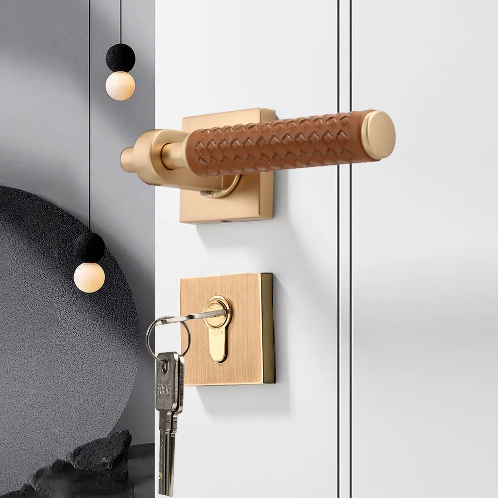 FIita çağdaş kapı kolu mat siyah tasarım çinko alaşım kare kolu kapı kolu iç kapılar için