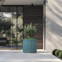 Vente en gros de jardinières en béton légères, modernes, carrées, pour la décoration de la maison et du jardin, tailles 30/40/50 cm, résistance aux UV, personnalisables