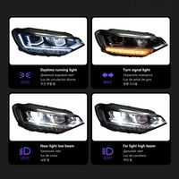 Feux avant LED DRL améliorés avec clignotants pour Volkswagen Touran 2016-2020 – Ensemble de phares modifiés et accessoires automobiles pour VW
