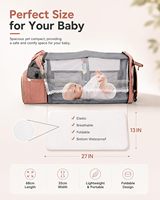 Sac à dos pour couches avec station de change 25L, sac multifonctionnel pour bébé, 12 poches, port USB, poches isothermes pour maman et papa