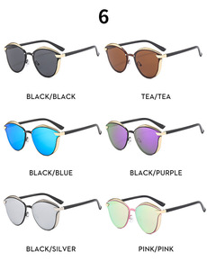 แว่นกันแดดทรงแคทอายกรอบโลหะเต็มรูปแบบแฟชั่นใหม่ปี 2025 สำหรับผู้หญิง ขายดี ทนทาน ทันสมัย กรอบแว่นกันรังสียูวี 400 เลนส์มิเรอร์ สินค้าจากโรงงาน - Product Image 3