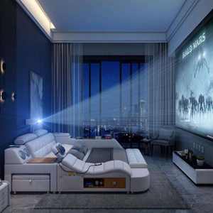 Juego de Cama Inteligente de Lujo Multifuncional Tatami King Size en Oferta con Plataforma Tapizada en Tela Suave, Almacenamiento y Altavoz con Música - Product Image 4