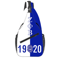 Bolso de Pecho Personalizado ZPB, Bolso Bandolera Deportivo, Mochila de Viaje, Regalo para Mujeres de la Hermandad Zeta Phi Beta, Moda Casual para Mujeres y Hombres, Poliéster Duradero