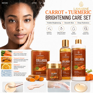 Conjunto de Creme e Sérum Facial Clareador com Colágeno, Vitamina C e Ácido Hialurônico de Cenoura e Cúrcuma para Adultos Unissex - Marca Própria - Product Image 2
