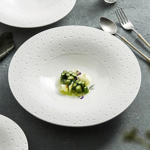 Gres de cerámica para restaurante, plato de vajilla, bandeja para el hogar, concepto artístico único, plato de cena para servir aperitivos de frutas - Product Image 3