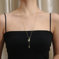 Promotion Collier long pour femme en forme de Y avec pampilles, pendentif araignée et abeille en acier doré, style lariat pour pull