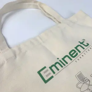 Kunden spezifisch bedrucktes Logo Einkaufs gepäck wieder verwendbare Leinwand Handtasche Baumwolle Segeltuch tasche Mode tragbare Baumwoll tasche