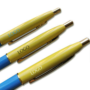 Stylo à bille en métal promotionnel personnalisé de couleur jumelle, stylo à bille cadeau d'affaires d'hôtel <span class=keywords><strong>Ckick</strong></span> stylo de luxe à écriture lisse à encre bleue avec logo - Product Image 4