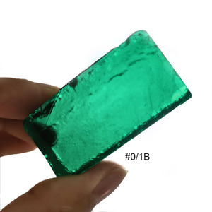 6kg đá quý tổng hợp đá thô Uncut nanosital/phòng thí nghiệm tạo ra ánh sáng ngọc lục bảo màu xanh lá cây #0/1B đá thô để làm đồ trang sức - Product Image 1