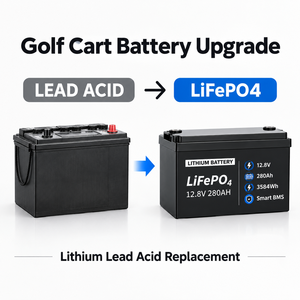 แบตเตอรี่รถกอล์ฟ LiFePO4 12.8V 280Ah 3584Wh แบตเตอรี่ลิเธียม 12V แบบ Deep Cycle ใช้แทนแบตเตอรี่ตะกั่วกรด - Product Image 2