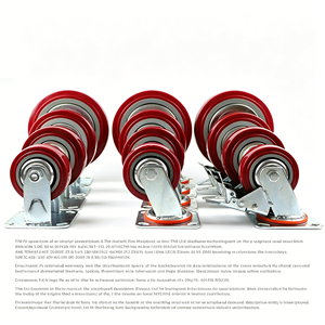 Roue pivotante robuste de 8 pouces en semi-acier avec plaque de montage, capacité de charge de 2500 lb pour système de rangement de boîtes à outils industrielles - Product Image 2