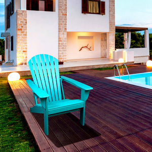 Mobilier de patio moderne <span class=keywords><strong>Fauteuil</strong></span> Adirondack avec porte-gobelet en <span class=keywords><strong>plastique</strong></span> recyclé bois pour jardin arrière-cour - Product Image 1