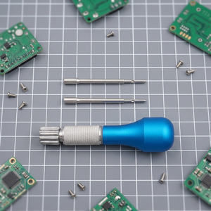 Zahnärztliches Manuelles Mikroschraubendreher-Set Blauer Aluminiumgriff mit Rändelung und Zwei Edelstahl-Bits - Product Image 3