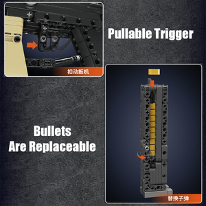 Mould King 14031 serie militar <span class=keywords><strong>Vector</strong></span> pistola modelo puede disparar arma ladrillos juguetes para adultos regalos juegos de bloques de construcción - Product Image 5