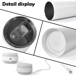 Sublimation 20Oz Smart Bluetooth Speaker Straight Cylinder 304 Stainless Steel <b>Thermos</b> <b>Cup</b> Simple Household Straw Tumbler <b>Cup</b> - Product Image 6