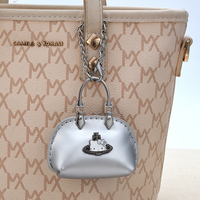 DEPURNY Charme de sac mini en cuir microfibre motif chat Saturne mignon, porte-clés plaqué or, impression UV, accessoires de sac de style haut de gamme
