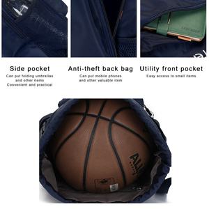New Style Polyester With Front Zipper Pocket Foldable Reusable Backpack for Beach Hiking Gym Daily Use Adults Kid Drawstring <b>Bag</b> - Product Image 3