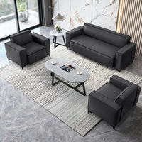 Muebles modernos Silla de oficina ergonómica Silla de brazo de sala de espera de 3 plazas Sofá de cuero de oficina Precio