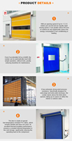 Portes à enroulement industrielles de haute qualité, portes rapides, portes d'entrepôt intelligentes pour intérieur, étanches