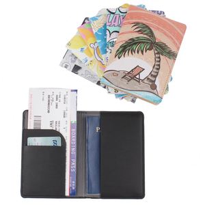 Cartera de piel sintética estampada para tarjetas, pasaportes y documentos, con bloqueo RFID, 5 compartimentos gruesos de 50 mm, sin cierre. - Product Image 1
