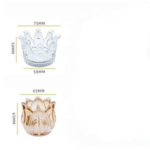 Custom Wholesale Matte Candle Vessels Embossed Candle Holder Mini Wedding Glass Candle Container <b>Jar</b> - Product Image 3