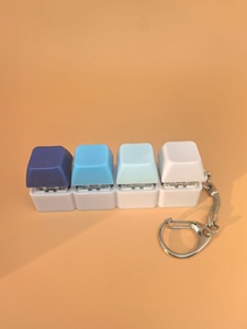 Plastic Stress-Relief Toy Solid Color Macaron Four-<b>Key</b> Linear Keyboard <b>Square</b> Keychain Small Pendant - Product Image 6