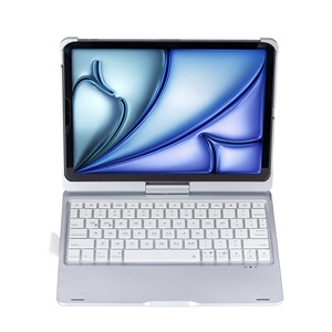 Novo Teclado Inteligente Sem Fio USB Tipo-C com Touchpad RGB Retroiluminado de Tamanho Completo, Rotação 360 Graus, Certificado ROHS e Compatível - Product Image 1