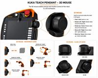 Pendentif de programmation pour robot industriel avec souris 3D compatible avec KUKA KRC4 SmartPAD 10m