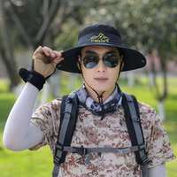 Sombrero Panamá Plegable para Hombre QJC188, Sombrero de Vaquero para Verano, para Actividades al Aire Libre, Caza, Pesca, Gorra Fresca, Sombrero de Pescador para Senderismo