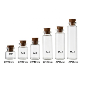 0.5ml 1ml 1.5ml 2ml 2.5ml Glass <strong>Cork</strong> <strong>Bottle</strong> Small Glass <strong>Bottles</strong> Vials Jars Glass <strong>with</strong> <strong>Cork</strong> Stopper Wishing <strong>Bottle</strong> - Product Image 2