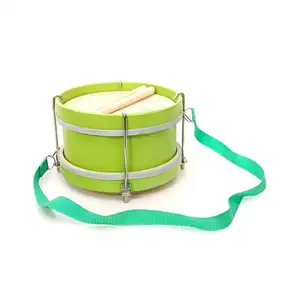 Instrumentos musicais de brinquedo, tambor pequeno de madeira da espanha para crianças pequenas