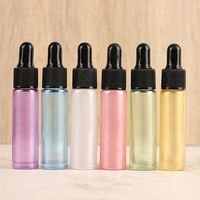 Ensemble de 6 flacons à bille en verre nacré rose de 10 ml, flacons d'huile essentielle colorés, flacons de parfum, flacons de crème pour les yeux, vente en gros