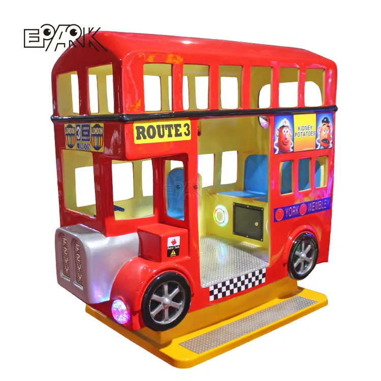 London City Bus Kiddie Ride mit Lenkrad fahrt auf Auto Vier Sitze Swing Kiddie Ride