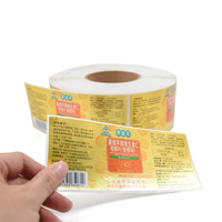 Étiquettes personnalisées Autocollants de parfum auto-adhésifs estampés or Rouleau d'autocollants d'étiquette de logo en vinyle transparent estampé à chaud personnalisé
