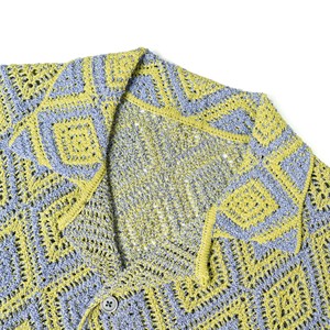 AiNear Vente en gros de <span class=keywords><strong>cardigan</strong></span> en coton tricoté avec logo personnalisé Oem & Odm à manches courtes et motifs Argyle pour hommes - Product Image 2