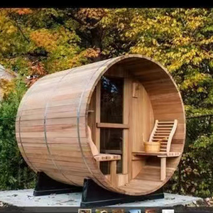 Vendita calda all'aperto di legno <span class=keywords><strong>Sauna</strong></span> in legno solido materiale cedro rosso barile <span class=keywords><strong>Sauna</strong></span> per uso benessere giardino - Product Image 6